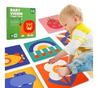 AKOFIC Carte Contraste Bébé, Carte d'Apprentissage Couleur Montessori, Flash à Contraste Élevé de Stimulation Visuelle 6-12 Mois, Jouets d'Éveil Éducatifs Cadeau