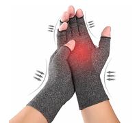 AKOFIC Gants Arthrose, Gants de Compression sans Doigts Homme Femme pour maintien pour Mains, Articulations des Doigts, Aider à Augmenter la Circulation, Réduit la Douleur et Favorise la Guérison (L)