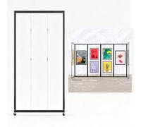 AKOGG Chevalet De Présentation avec roulettes,Porte-Affiches,Support Pliable,Présentoir sur Pied Multifonctionnel,pour Expositions d'art,Tableau Publicitaire(5pcs,120 * 240cm/47.2 * 94.5in)