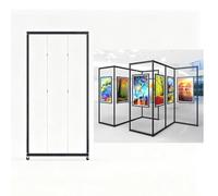 AKOGG Présentoir Multifonctionnel sur Pied,Porte Affiche,pour Expositions d'art,Chevalet De Présentation avec roulettes,Support Pliable,Tableau Publicitaire(8pcs,120 * 250cm/47.2 * 98.4in)