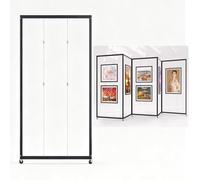 AKOGG Présentoir sur Pied avec roulettes,Porte Affiche,pour Expositions d'art,Chevalet De Présentation,Support Pliable Multifonctionnel,Tableau Publicitaire(1pcs,100 * 200cm/39.4 * 78.7in)