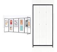 AKOGG Présentoir sur Pied,Porte Affiche Multifonctionnel,pour Expositions d'art,Chevalet De Présentation avec roulettes,Support Pliable,Tableau Publicitaire(5pcs,100 * 220cm/39.4 * 86.6in)