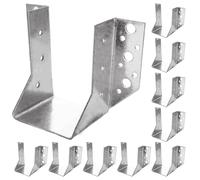 AKOLAFE 10 PCS Sabots de Charpente à Ailes Exterieures 80x120mm Sabot de Charpente Connecteur Poutre Bois Galvanisé à Chaud 2mm Sabot Charpente Robuste pour Fixation Poutre Construction Bois Pergola