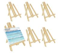 AKOLAFE 6 Pièces Chevalet 30 cm Haut en Bois Stable - Chevalet de Table Massif Pour Mariage, Peinture, Enfants, Toile, Artiste, Artisanat