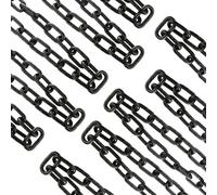 AKOLAFE Chaîne à maillons noirs de 1 m de long en métal robuste pour suspendre des plantes, des paniers, des photos en acier au carbone pour clôture extérieure, sac de frappe, vêtements, laisse pour