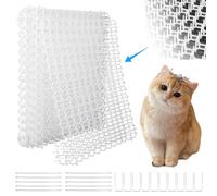 AKOLAFE Lo de 5 Tapis Anti Chat Exterieur Blanc 30 x 40 cm Blanc Tapis Anti Chat avec Pointe et Bande Empêcher Les Animaux de S'approcher pour Les Jardins Intérieurs et Extérieurs