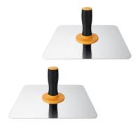 AKOLAFE Lot de 2 Platoir Enduit en Aluminium 300x300mm, Taloche Enduit Professionnelle avec Poignée Ergonomique, Plateau de Plâtrier Robuste pour Enduisage, Maçonnerie et Finition