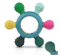 akolik Anneau de Dentition pour Bébé, Hochets de Dentition en Silicone Jouet de Dentition, Accessoires d'Allaitement Sans BPA pour Bébés de 3-6 6-12 Mois Autistes, Cadeaux pour Enfant