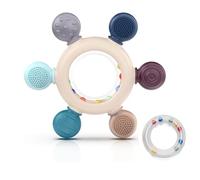 akolik Anneau de Dentition pour Bébé, Hochets de Dentition en Silicone Jouet de Dentition, Accessoires d'Allaitement Sans BPA pour Bébés de 3-6 6-12 Mois Autistes, Cadeaux pour Enfant