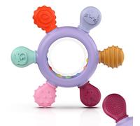 akolik Anneau de Dentition pour Bébé, Hochets de Dentition en Silicone Jouet de Dentition, Accessoires d'Allaitement Sans BPA pour Bébés de 3-6 6-12 Mois Autistes, Cadeaux pour Enfant