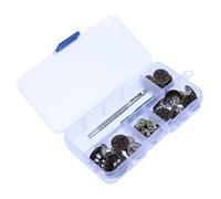 AKOOSY 1 boîte Kit de Boutons de Jeans Détachables sans Couture avec Outil Perforateur Réglage Pantalon Alliage pour Réparation Vestimentaire et Accessoires