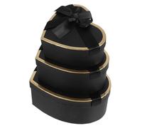 AKOOSY 1 Ensemble boite boîte boite de noel Boîte de présentation de décorations de fête de la Saint-Valentin boîtes coeur saint valentin papier carton Black