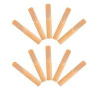 AKOOSY 10 Pièces Anches de Saxophone Ténor Force 2, 5, pour Débutants | Bambou, Marron, Préalignées pour Régularité, Son Chaud et Puissance Expressive, pour Étudiants