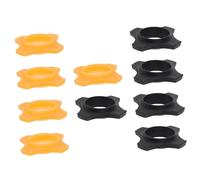 AKOOSY 10 pièces Anneaux de Protection Choc et Roulade pour Microphones Lot de Cercles Antidérapants Quatre Coins pour Ktv Conférences et Scènes Résistants et Durables Noir Orange