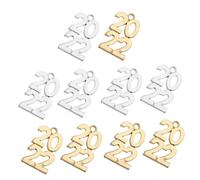 AKOOSY 10 pièces Breloques Pendentifs Chiffres pour Bijoux DIY Accessoires Graduation Charm Compatibles Perles Décorations à Suspendre pour Bracelets Colliers Clés