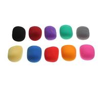 AKOOSY 10 pièces Couvre Micro Mousse Housses de Protection Colorées pour Microphone Antivent et Durable Compatible avec Microphones à Main
