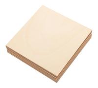 AKOOSY 10 Pièces de Planches de Bois Carrées pour Artisanat, Plaques de Bois Naturel Beige Non Traité, pour Bricolage et Peinture DIY