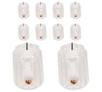 AKOOSY 10 Pièces Lot de 10 Boutons de Potentiomètre 13 X 16 MM Transparents pour Guitare Électrique, Boutons de Commande en Plastique pour Contrôle du Volume, Accessoires de Remplacement