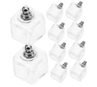 AKOOSY 10 pièces Lot de Breloques Verre Mini Boules Transparentes pour Bijoux DIY Pendentifs Solides avec Bouchon Vissé Blanc K Accessoires pour Bracelets et Colliers Personnalisés