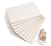 AKOOSY 10 Pièces Lot de Plaques de pour Bricolage Panneaux Contreplaqué Non Traité pour Gravure Découpe et Modélisme DIY