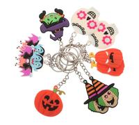 AKOOSY 10 Pièces Porte Clés Halloween PVC Cartoon Décorations Festival Portables Assortiment Styles Mixtes Pratique