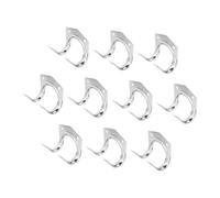 AKOOSY 10 pièces Support Mural Double Crochet Métal Robuste pour Tuyau Arrosage et Rangement Câble Lot de Design Simple et Résistant pour Usage Jardin et Intérieur