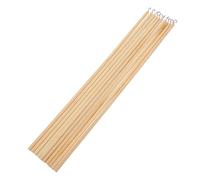 AKOOSY 10 Pièces Tiges en Bois Rondes pour Manipulation Précise de Marionnettes Ombres, Baguettes Contrôle Faciles à Manier, Accessoires Beige pour Bricolage Fantoche