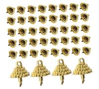 AKOOSY 100 Pièces Caps pour Boules de Noël DIY Plastique Accessoires de Bouchon Rond pour Décorations de Sapin et Artisanat Attaches Compatibles pour Petites Boules de Noël