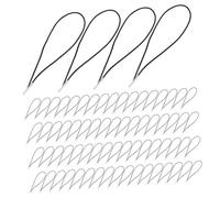 AKOOSY 100 Pièces Cordon Élastique avec Attache Métallique Bande Barbelée Souple et Ajustable pour Reliure Menus Badges Projets DIY et Masques