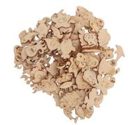 AKOOSY 100 Pièces Découpes en Bois Poisson Décorations Artisanales Beige pour Loisirs Créatifs Thème Océan Faciles à Ranger pour Projets Artistiques et Scrapbooking Style Plusieurs styles