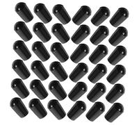 AKOOSY 100 pièces Embouts de Protection pour Crochets de Cintre Capuchons Caoutchouc Noir pour Embouts de Fil de Protection Sécurisée Bords Tranchants Installation Facile Sans Outils