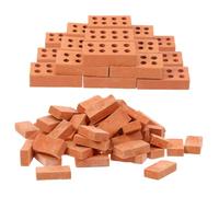 AKOOSY 100 Pièces Mini Briques de Construction DIY Accessoires Vrac pour Maquettes Miniatures Briques Simulées Réalistes pour Table de Sable et Projets Architecturaux