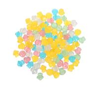 AKOOSY 100 Pièces Miniature Glow in The Dark Resin Mushrooms Weatherproof Garden Ornaments for Fairy Gardens Terrariums Micro Landscapes and Dollhouse Decoration