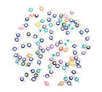 AKOOSY 100 pièces Pendentifs Œil Maléfique Alliage pour Fabrication de Bijoux DIY Accessoires de Création de Colliers Bracelets et Boucles Oreilles Matériel Artisanat Résistant et