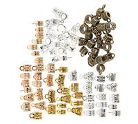 AKOOSY 100 pièces Perles Intercalaires Alliage Charms Coulissants Tube pour Création Bijoux DIY Bracelets Colliers Boucles Oreilles