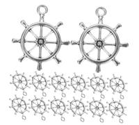 AKOOSY 100 Pièces Vintage Nautical Charms Alloy Anchor And Ship Wheel Pendants For DIY Jewelry Making Accessories Metal Crafting Ornaments