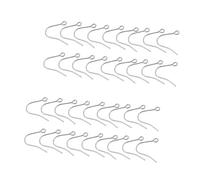 AKOOSY 100pièces Crochet Oreille Simple Acier Inoxydable Argent Détachées pour Boucles Oreilles Pendantes DIY Femme