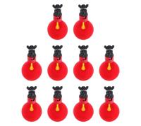 AKOOSY 10pcs Abreuvoir Automatique Rouge pour Pigeons et Poules en Plastique avec Vis, Distributeur d'eau Sécurisé pour Fermes Avicoles Domestiques et Commerciales