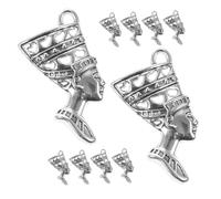 AKOOSY 10pièces Breloque Reine Égyptienne Pour Bijoux Pendentif Métal Soi-même Pour Collier Porte-clés Matériel De Bricolage
