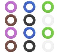 AKOOSY 12 Ensembles Retenue Ronde en Silicone, Lot de Sets de Paires | Couleurs Variées pour Repérage, Convient à Plupart des Montures, Usage Sport et Quotidien Couleur Aléatoire