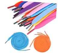 AKOOSY 12 Paires Lot Lacets Plats Colorés Résistants et Adaptés Aux Chaussures de Sport Baskets et Patins Assortiment pour Hommes et Femmes