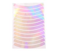 AKOOSY 12 Pièces Autocollants Réfléchissants Garçon Fille Bande Lumineuse Colorée Sécurité Ruban Pratique pour Rayons Protection Visibilité Nuit Garçon Fille