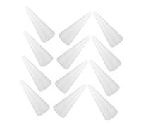 AKOOSY 12 Pièces Cônes Mousse Polystyrène Blanc Bases Solides pour Loisirs Créatifs Formes Coniques pour Décoration Sapin Noël Bricolage Garçon Fille et Projets Hiver