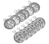 AKOOSY 12 pièces Lot de Pendentifs Breloques Métal Saint Benoît pour Fabrication de Bijoux Ornements Religieux Catholiques Charmes Italiens Décoratifs avec Suspendu Style Aléatoire