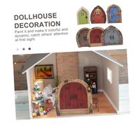 AKOOSY 12 Pièces Miniature Fairy Doors for Garden Decoration Wooden Small Ornamental Doors for Indoor and Outdoor Use Creative Design Fairy GNOME House Accessory