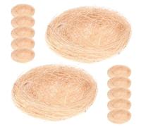 AKOOSY 12 Pièces Nid D'oiseau Artificiel Accessoires Artisanaux | Style Rustique Authentique, pour Oiseaux de Compagnie, Fêtes et Noël, Peut Accueillir Petits Objets