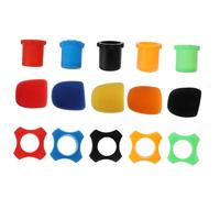 AKOOSY 15 pièces Anneaux Anti-glissement Microphone Protection Élastique avec Housses de Microphone pour Protection et Identification de Micros Scène Mixte
