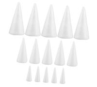 AKOOSY 15 Pièces Cônes de Mousse DIY pour Sapin de Noël Variées Décoration Sécurisée pour Garçon Fille Projet Créatif pour Fêtes et Écoles