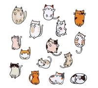 AKOOSY 15 pièces Patch Brodé Chat Forme de Patte Appliques à Coudre pour Réparer et Décorer Jeans Chemises et Sacs Accessoires DIY Mode