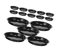 AKOOSY 16 Pièces Soucoupes Rondes pour Plantes Plastique Durable Plateau Collecteur Débordement pour Pots de Fleurs Intérieur Extérieur Support Stable pour Jardinières